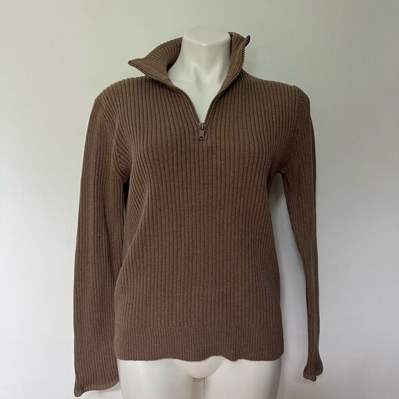 Y2K Express 1/4 zip ribbed pullover - Picture 1 of 8